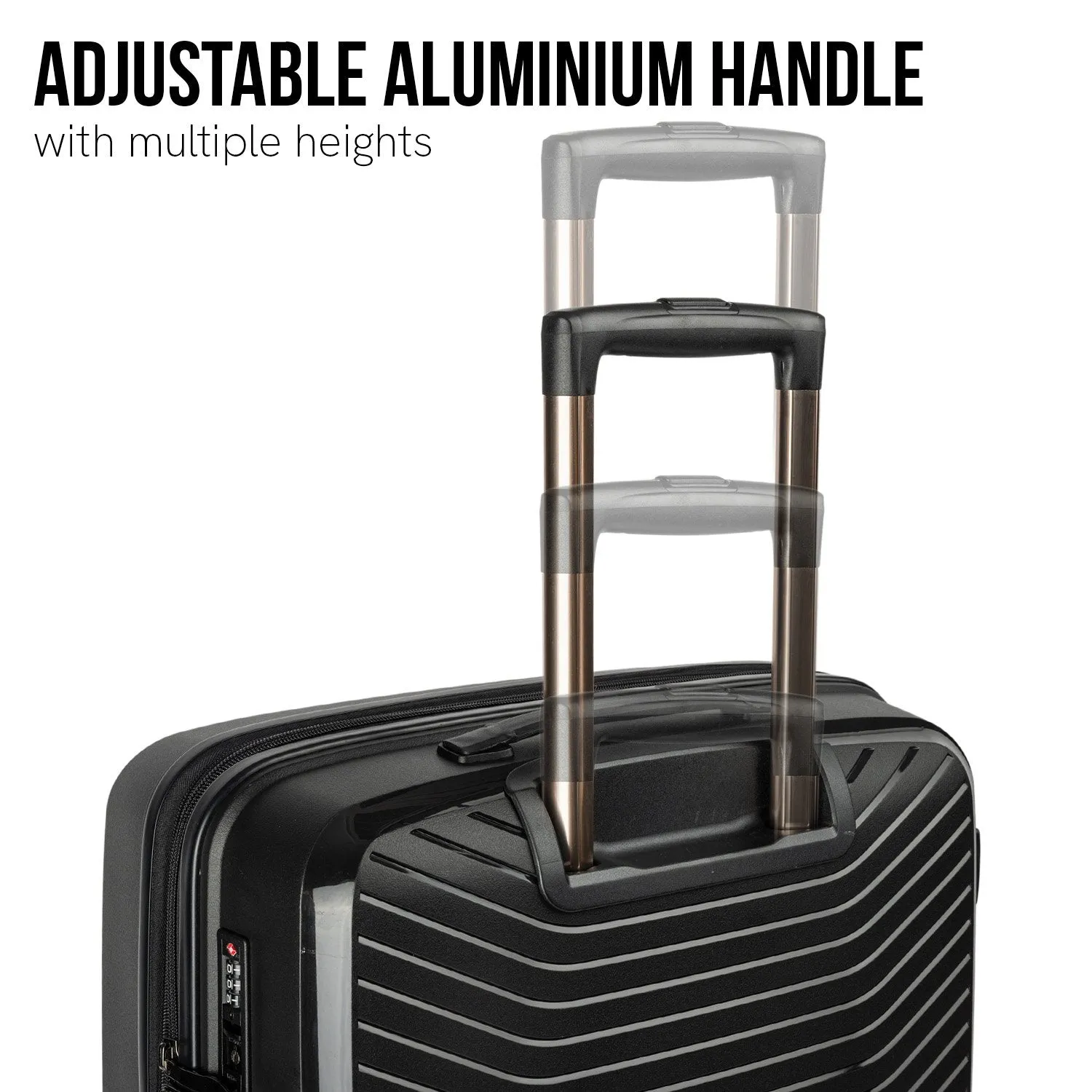 Olympus Astra 24" Lightweight Hard-Shell Suitcase (Obsidian Black)