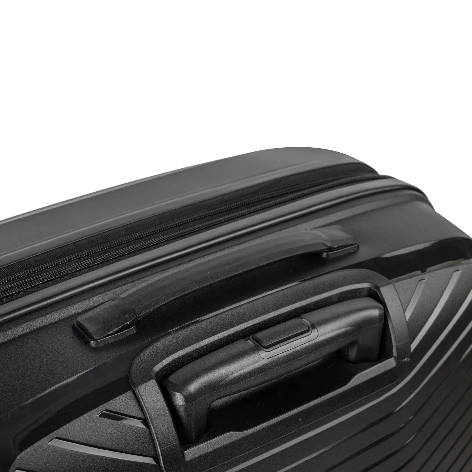 Olympus Hard Shell Astra Luggage Set in Obsidian Black (3 Piece Set)