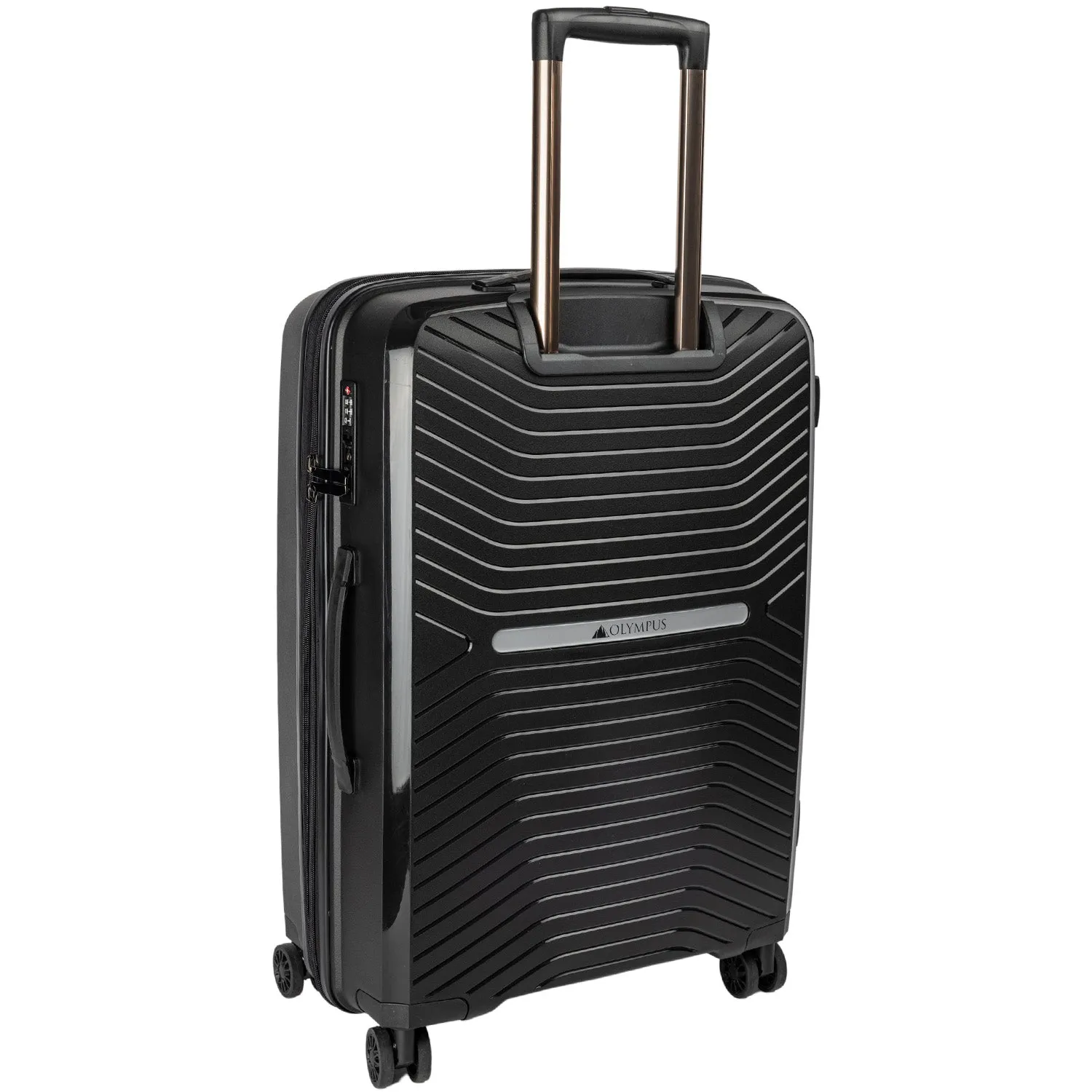 Olympus Hard Shell Astra Luggage Set in Obsidian Black (3 Piece Set)