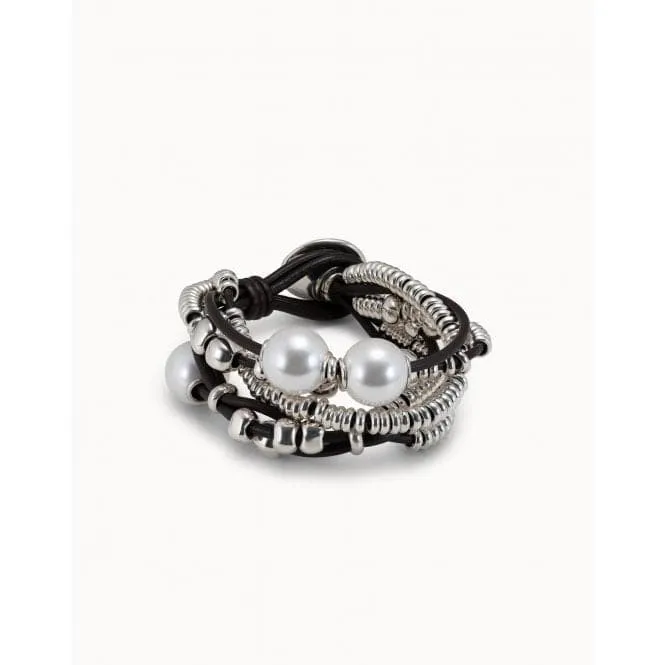 Orion White Metal Pearl Shell Bracelet