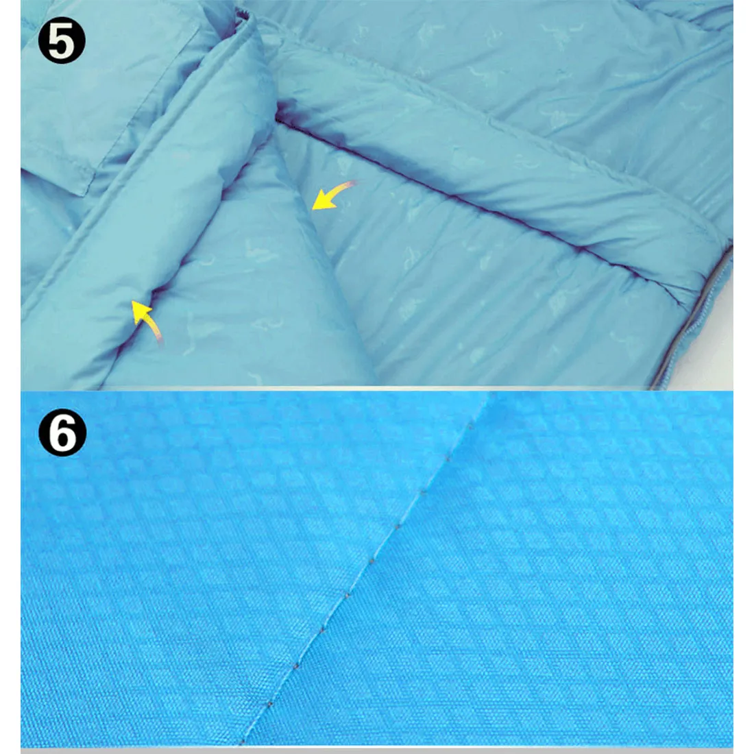 Outdoor Camping Envelope Sleeping Bag Thermal Tent Hiking Winter Single -10°C - blue