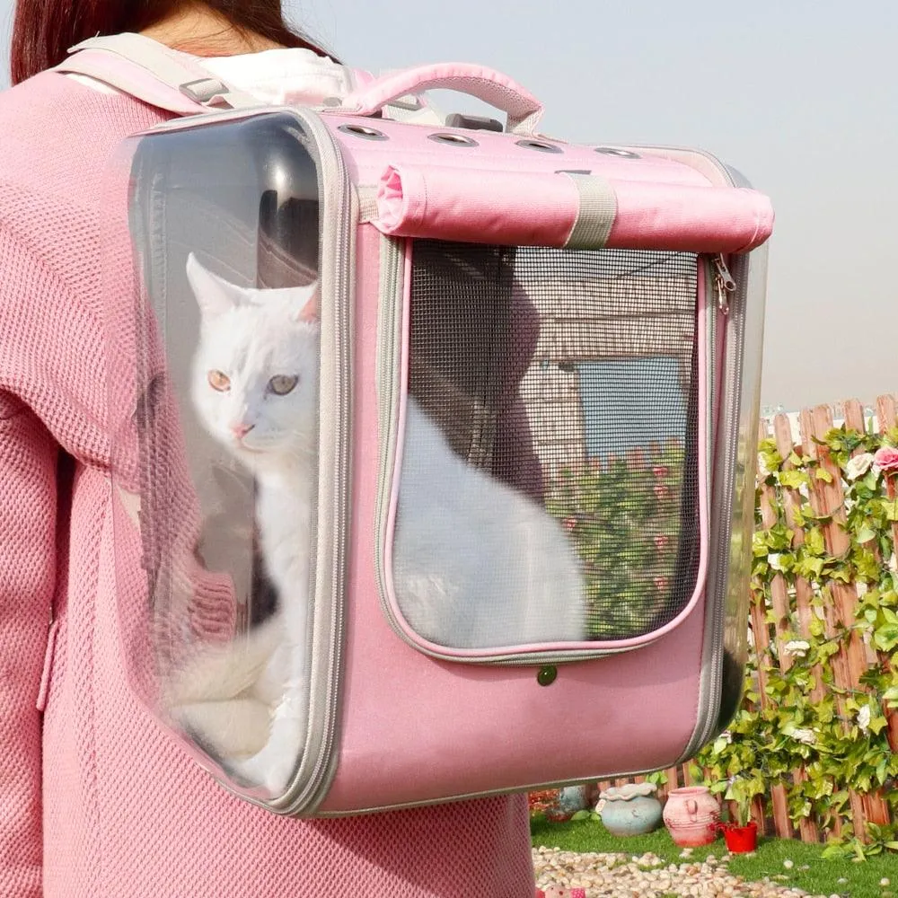 Outdoor Cat Carrier Bags Breathable Pet Carriers Small Dog Cat Backpack Travel Pet Transport Bag Carrying For Cats Pet Supplies