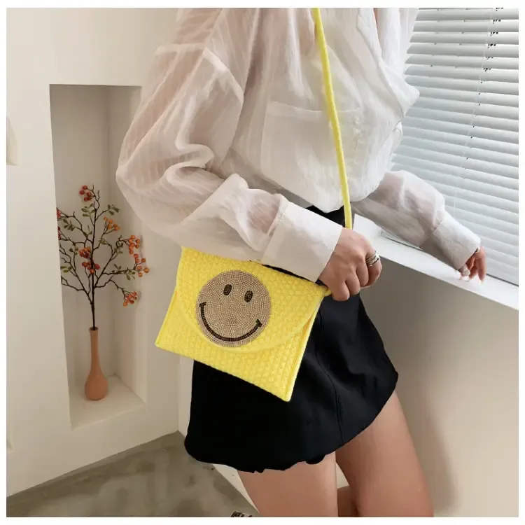 Paziye Smiley Knitted Crossbody Bag