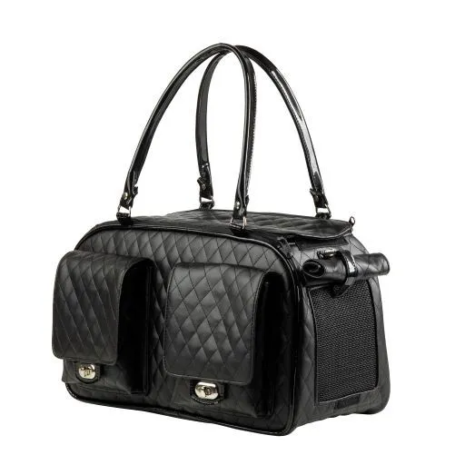 Petote Marlee 2 Dog Carrier Black Quilted