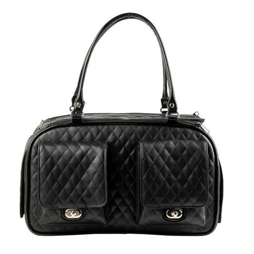 Petote Marlee 2 Dog Carrier Black Quilted