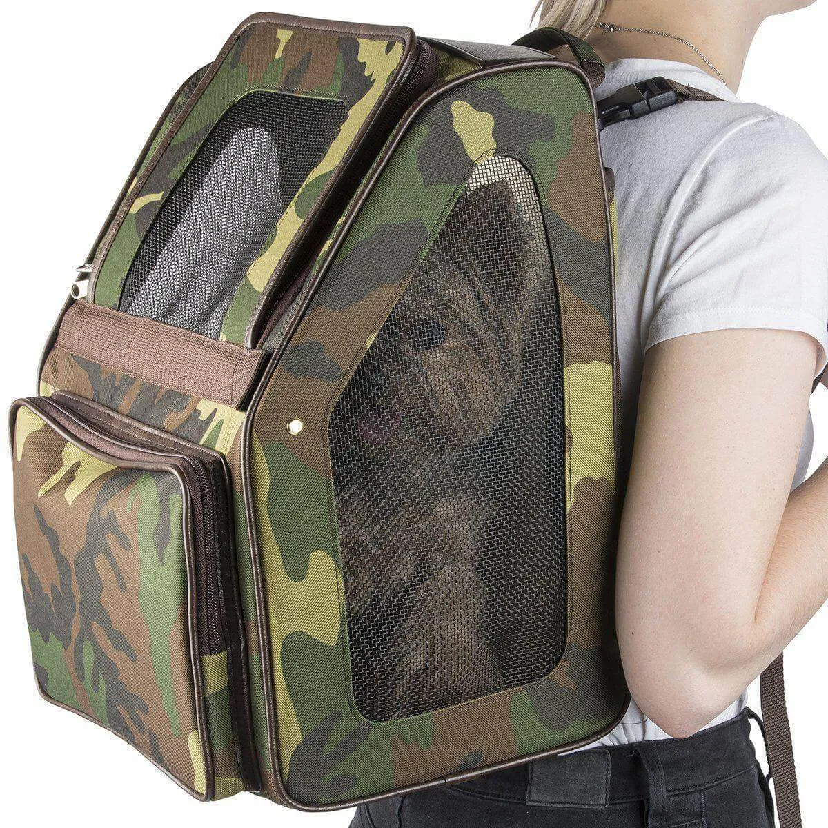 Petote Rio Camo Wheeled Dog Carrier - Airline Approved