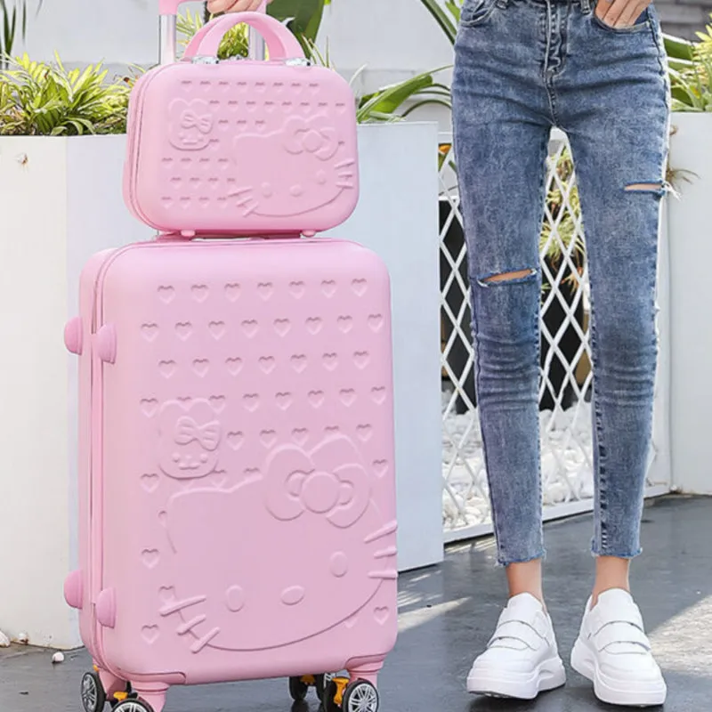 Pink Kitty Travel Suitcase - Lovesickdoe