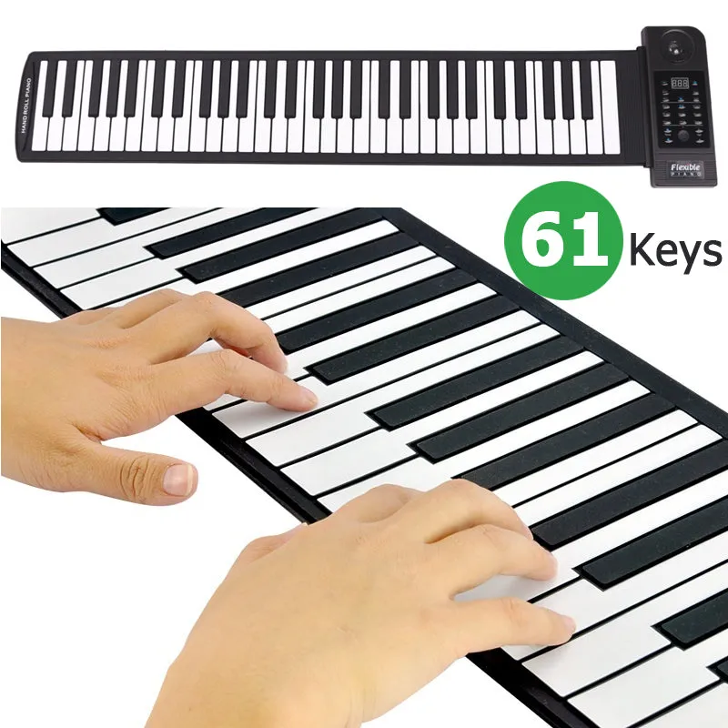 PORTABLE ELECTRONIC PIANO WITH SPEAKER - 61 Keys 128 Tones 128 Rhythms