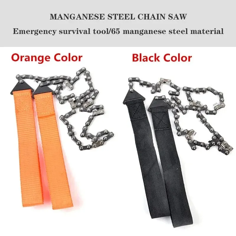 Portable Survival Chain Saw Chainsaws Emergency Camping Hiking Tool Pocket Hand Tool Pouch Outdoor Pocket Chain Saw