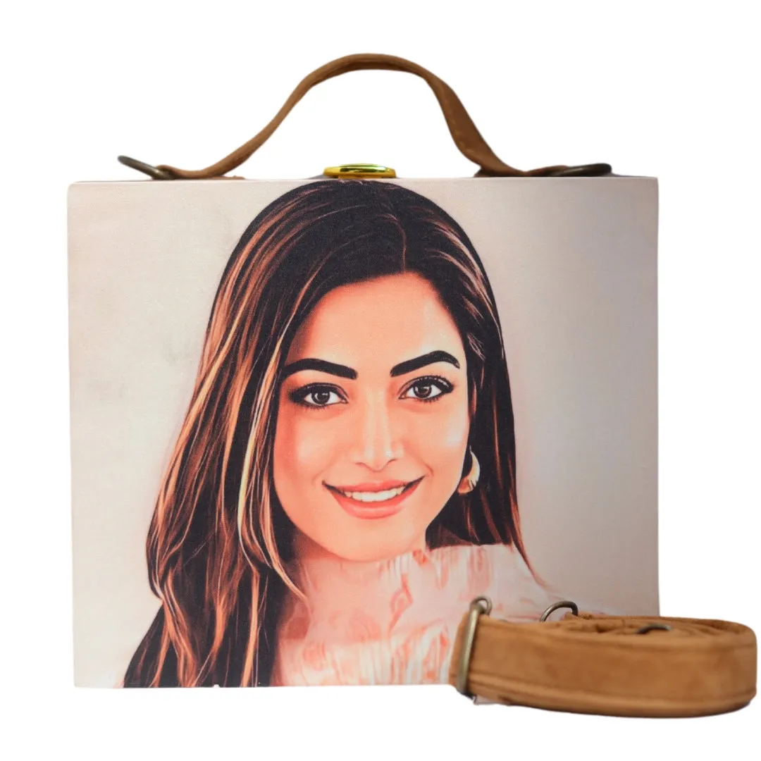 Portrait Caricature Personalised Suitcase Style Clutch Bag