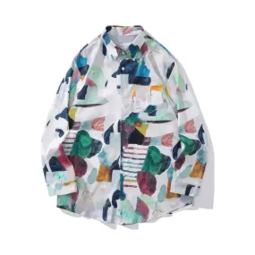 Pre Order:  Multicolor Patch Design Oversized Shirt