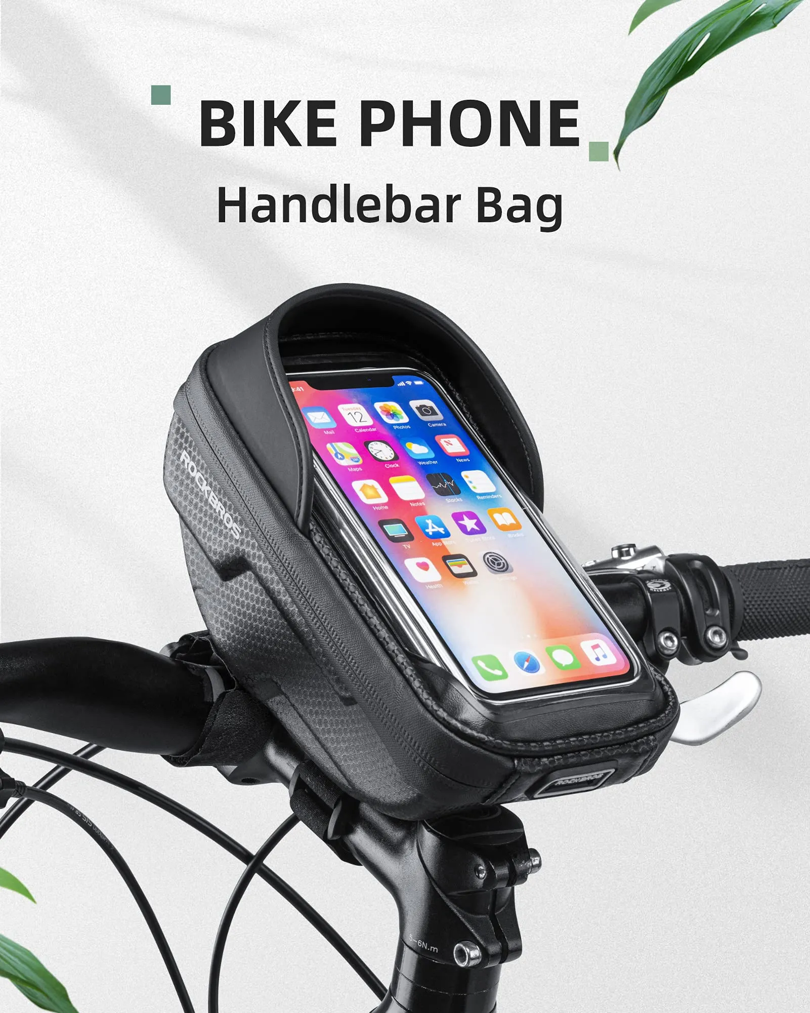 ROCKBROS Bike Front Frame HandlebarWaterproof Bag  below 6.5"