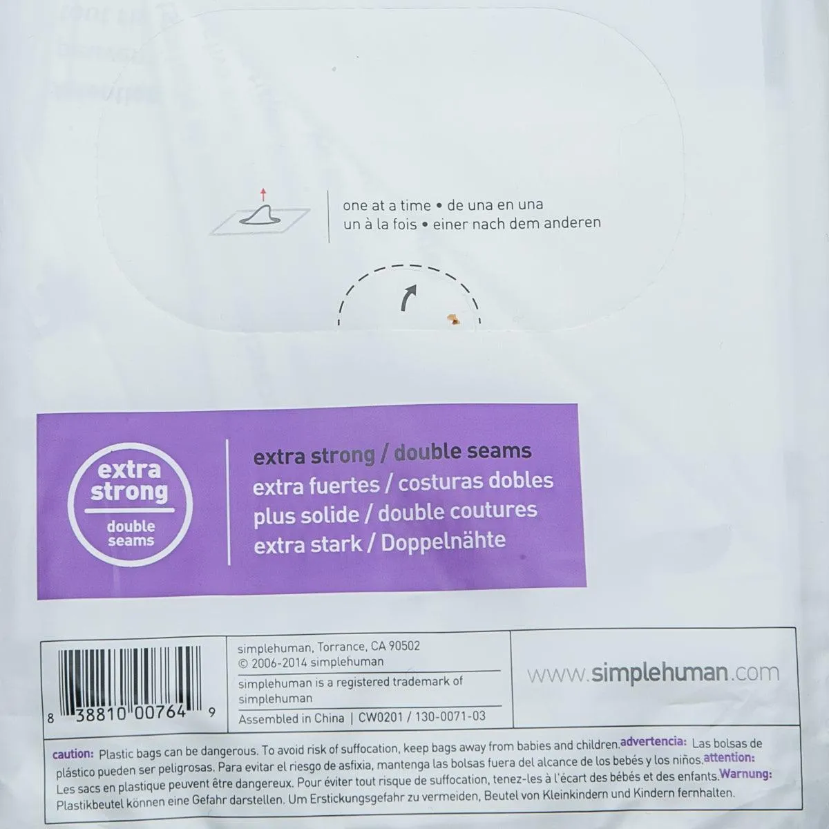 SIMPLEHUMAN Trash Bag-Code R-Type 10L 20P