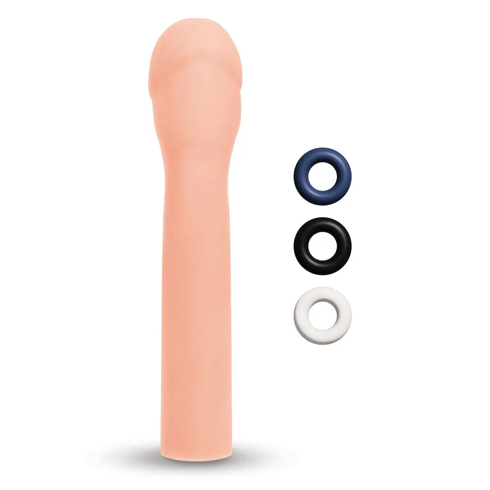 Size Up Realistic 3'' Penis Extender - Flesh 7.6 cm (3'') Penis Extension Sleeve