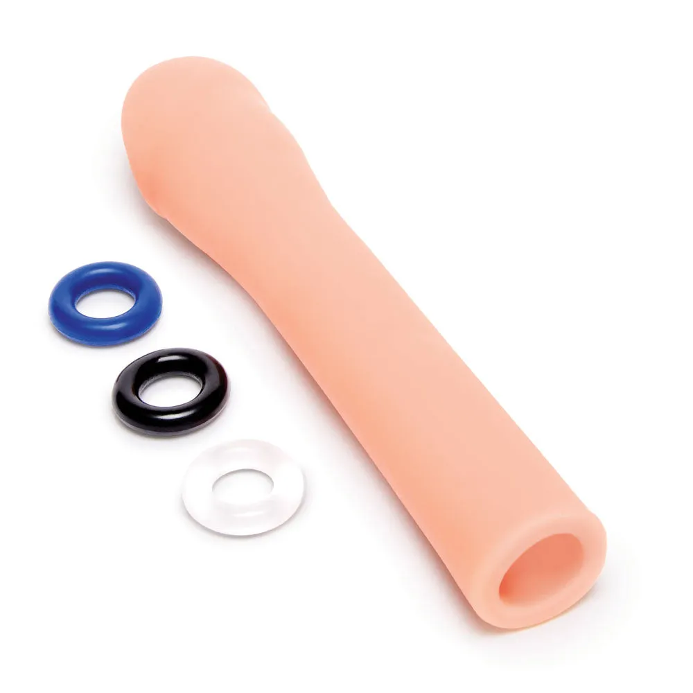 Size Up Realistic 3'' Penis Extender - Flesh 7.6 cm (3'') Penis Extension Sleeve