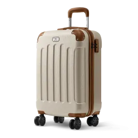 Skywander 20" Cabin Suitcase in Cream & Brown