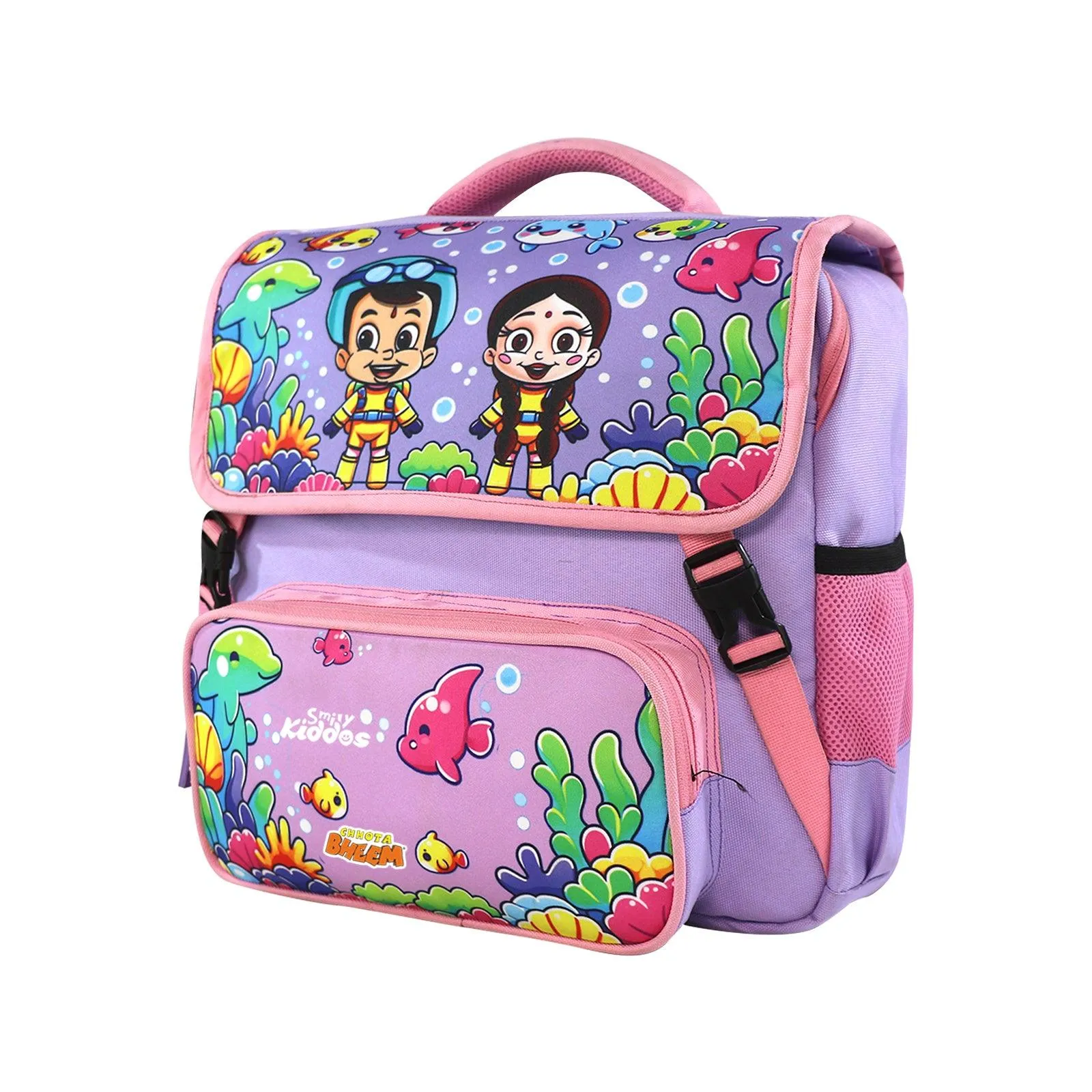 Smily Kiddos - Licensed Chhota Bheem Preschool Backpack I -purple