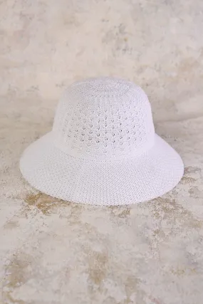 Summer Woven Cloche - White