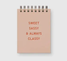 Sweet Sassy Mini Jotter Notebook