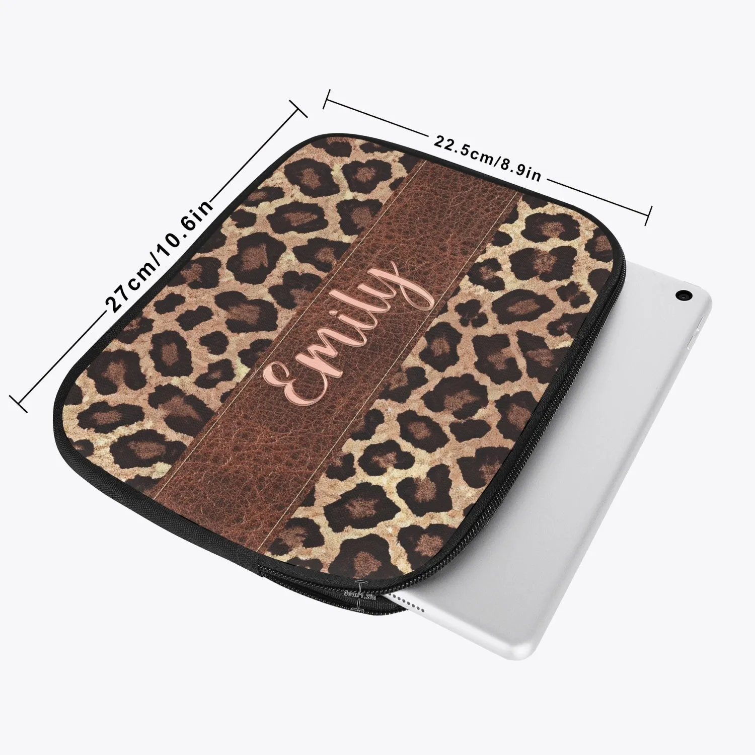 Tablet Sleeve - Leopard Print - Personalised