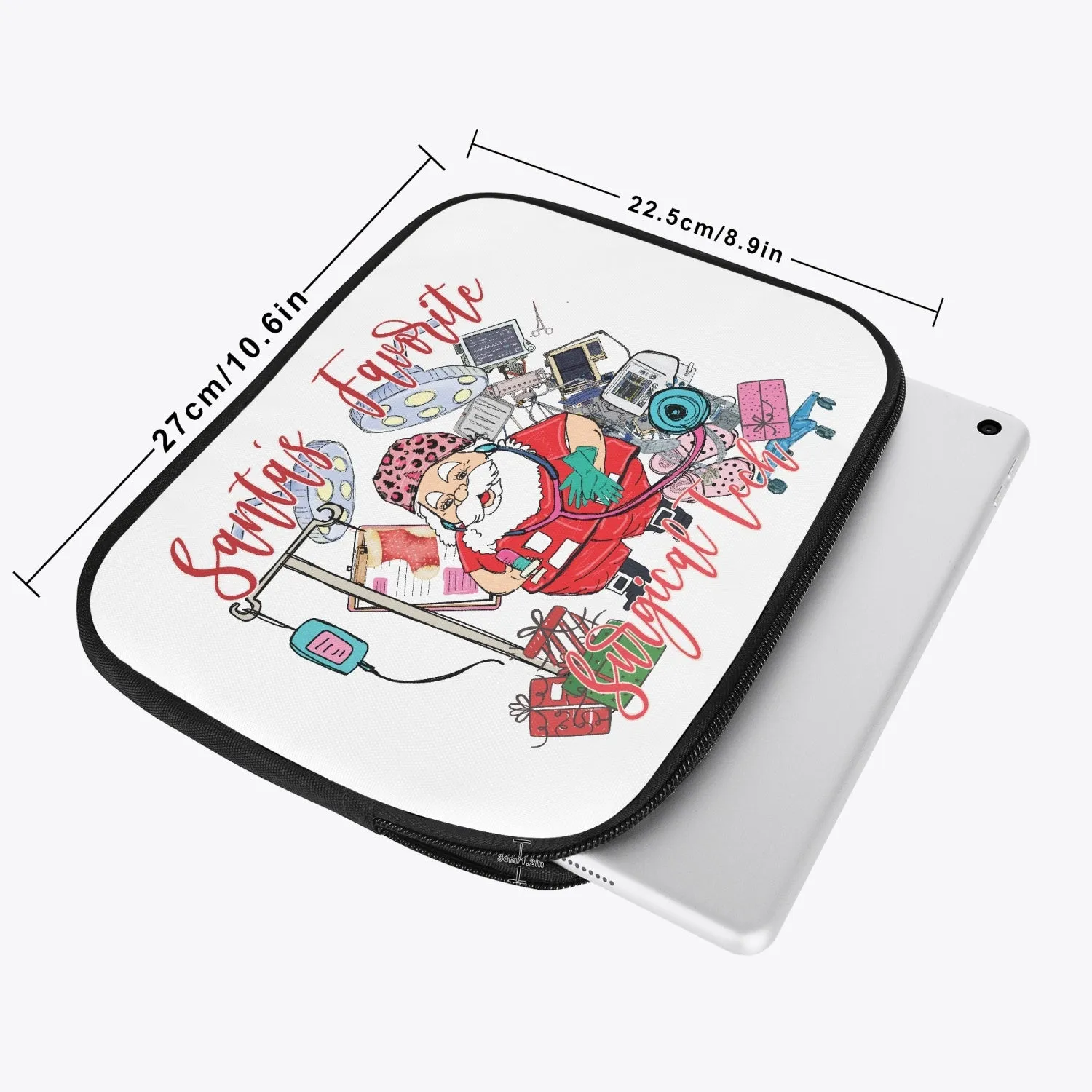 Tablet Sleeve - Santa's Favorite Surgical Tech, awd-545