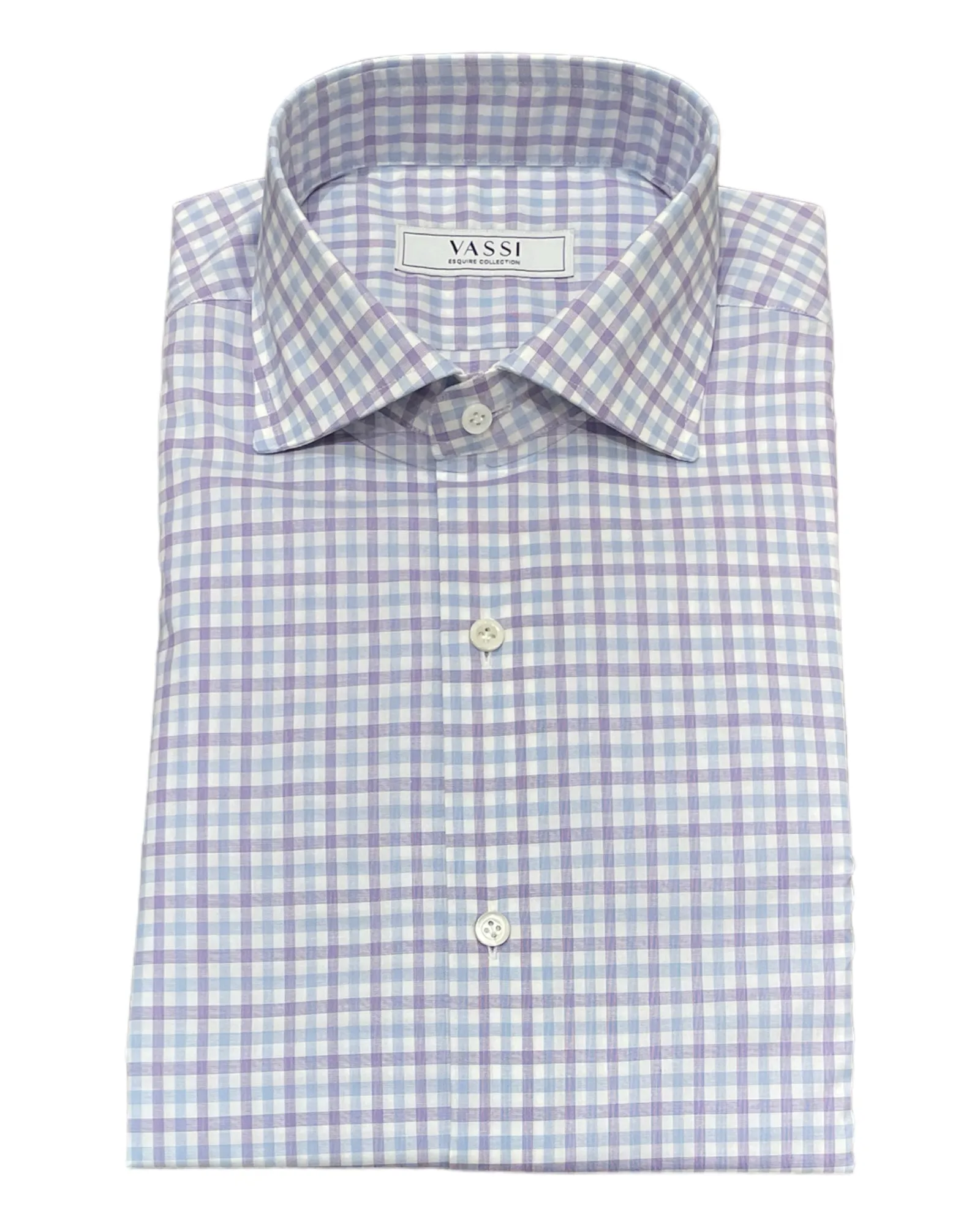 Thomas Mason Journey Check Pattern Shirt - Purple