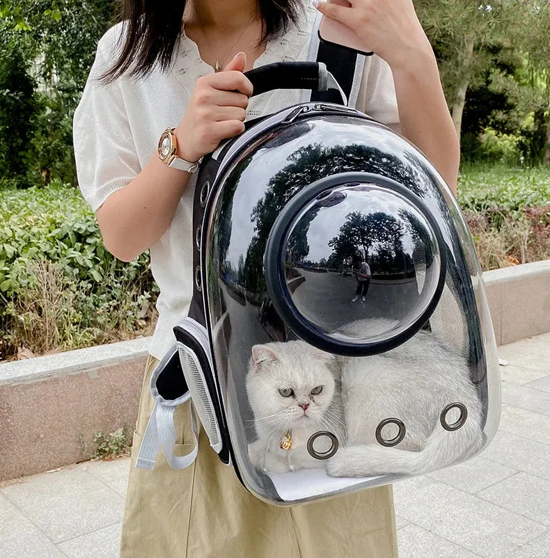 Transparent Bubble Cat Backpack - Portable Breathable Pet Travel Carrier