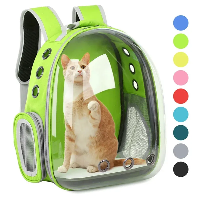 Transparent Bubble Cat Backpack - Portable Breathable Pet Travel Carrier