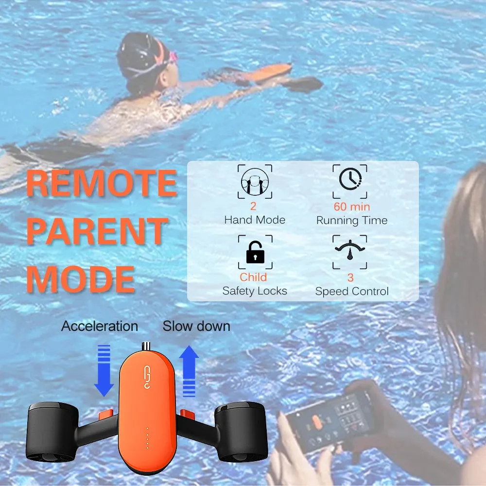 Underwater Sea Scooter Bluetooth Diving Water Scooter RC Motor Seascooter for Water Sports Snorkeling Swimming Pool Kids Adults