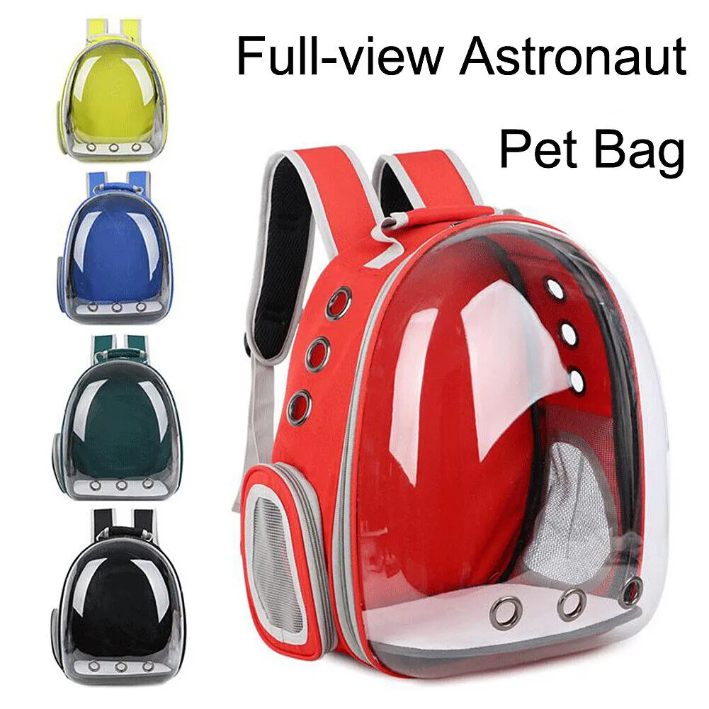 US Astronaut Pet Cat Dog Puppy Carrier Backpack Travel Bag Case Capsule Fullview