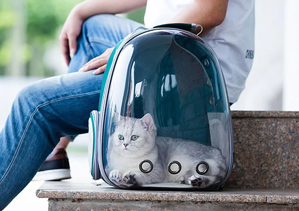 US Astronaut Pet Cat Dog Puppy Carrier Backpack Travel Bag Case Capsule Fullview