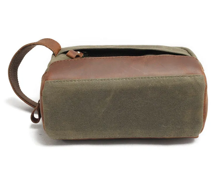 Vintage Waxed Canvas Toiletry Bag for Men 9138