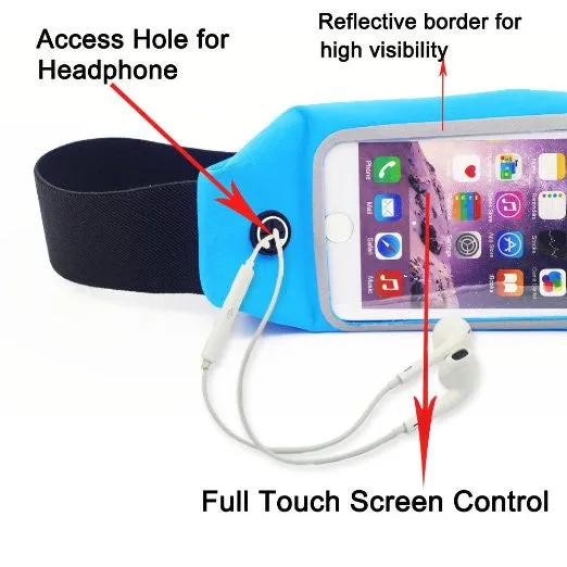 Waist Pack, Adjustable and Touchscreen Running Belt for iPhone6, iPod, Keys, Cash and Credit Cards