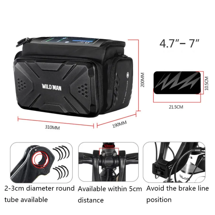 WILD MAN GS6 4L Outdoor Cycling Waterproof Bicycle Bag(Black)