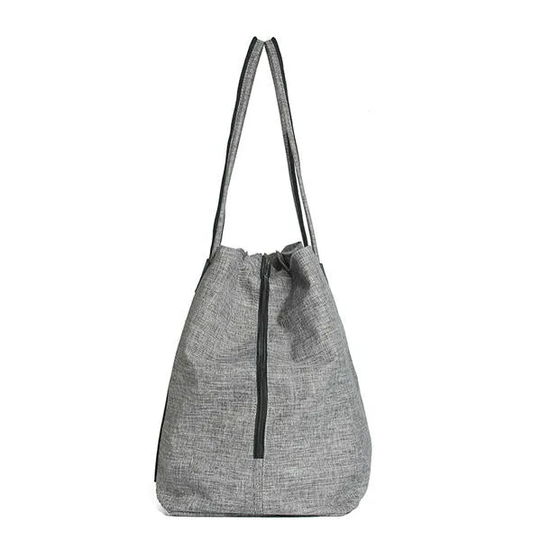 Women Canvas Vintage 3 Main Pockets Casual Handbag